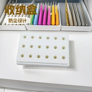 Supports cross-border <b>shipping</b>. Dental grinding head storage <b>box</b>, nail grinding head <b>box</b>, cleaning dust display <b>box</b>, 18-hole - Product Image 2