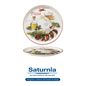 Assiette à pizza rouge Napoli Foods 31 cm Saturnia - Product Image 4