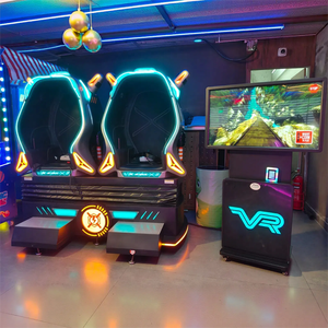 Simulateur de <span class=keywords><strong>centre</strong></span> de jeux VR : Chaise de cinéma VR 9D à 2 places pour une expérience de réalité virtuelle immersive et dynamique, idéal pour les entreprises rentables. - Product Image 1