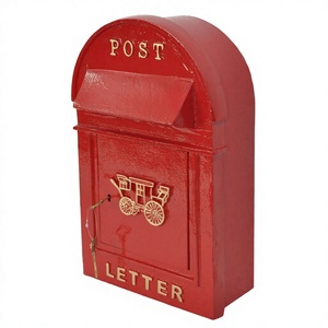 Buzón de correos para exteriores de tendencia de hierro fundido hecho en las calles de La India, pantalla lateral y buzón de pie, buzón de Metal Vintage, tamaño personalizado - Product Image 1