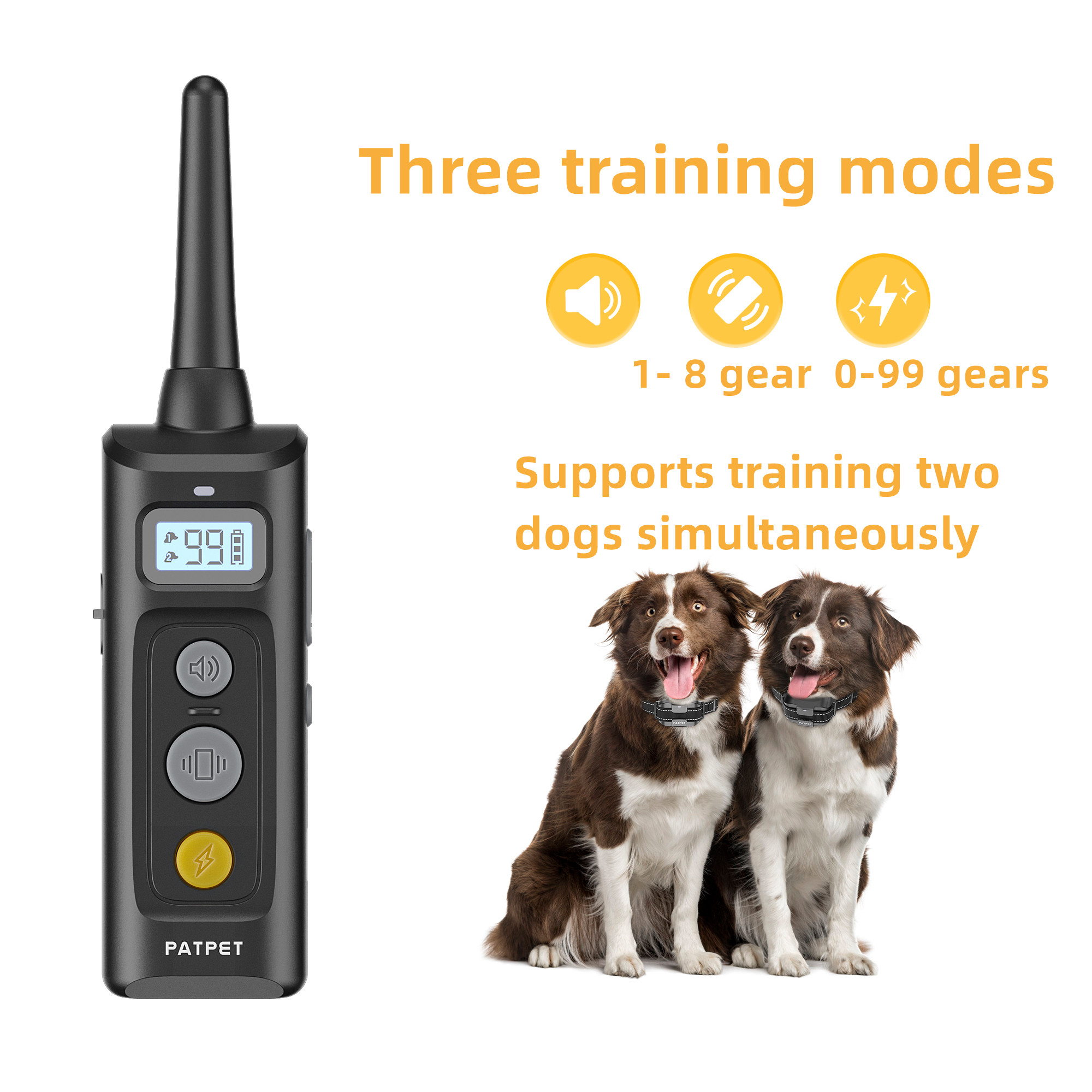 Best Dog Training Shock Collar PATPET IPX7 Waterproof