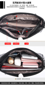 Nouveau Sac Fourre-tout Décontracté en Cuir PU de Haute Qualité pour Femme, Fermeture Éclair, Design de Luxe, Doublure en Polyester, Motif Uni, Bandoulière Unique - Product Image 6