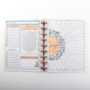 Weelky-planificador de bienestar diario sin fecha, rastreador mensual con cubierta de cierre de discos para <span class=keywords><strong>2023</strong></span> - Product Image 4