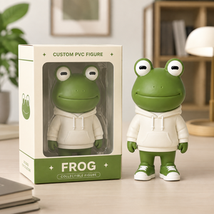 Figurine PVC personnalisée écologique en forme de grenouille, série de jouets en boîte mystère, miniature de mascotte de bureau - Product Image 3