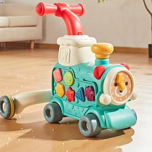 Assistant de marche 3-en-<span class=keywords><strong>1</strong></span> multi-fonction Spray Train forme correspondant enfant en bas âge Push Pull activité bébé Montessori Walker jouet - Product Image 2