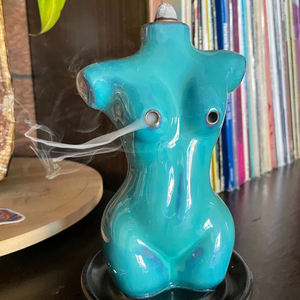 Vente en gros de cône en céramique déesse <span class=keywords><strong>moderne</strong></span> porte-<span class=keywords><strong>encens</strong></span> <span class=keywords><strong>fontaine</strong></span> buste de femme brûleur d'<span class=keywords><strong>encens</strong></span> à refoulement cascade - Product Image 4