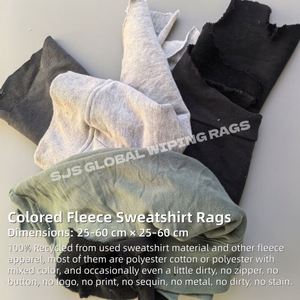 Paños de limpieza fiables de forro polar, paños de algodón 100% reciclados de colores para limpieza - Product Image 2