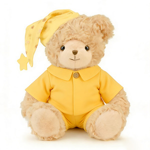 Ensemble de pyjama étoiles jaunes, ours en peluche personnalisé, poupées ours en peluche, vente en gros d'ours en peluche - Product Image 1
