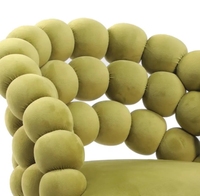 Chaise de salle à manger en velours pieds en métal doré