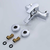 Robinet de baignoire thermostatique mural encastré en acier inoxydable chromé, à poignée unique, eau chaude et froide, modèle moderne, parmi les meilleures ventes