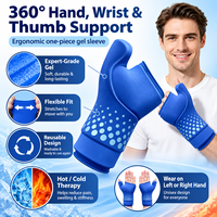 Gant de compression chaud/froid Jinke pour poignet et pouce, réutilisable, compatible micro-ondes et congélateur, enveloppement complet, récupération sportive, tailles M et L, unisexe