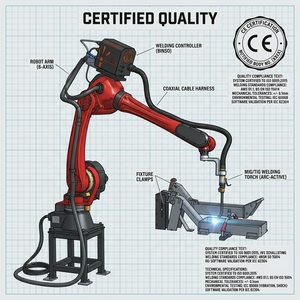 Robot industriel à 6 axes BORUNTE BRTIRUS1820A, charge utile de 20 kg, portée de 1895 mm, pour soudage et préhension - Product Image 1