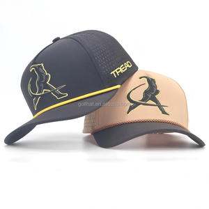 OEM ODM Premium 3D Embroidery Logo Outdoor Two Tone Polyester Perforated Rope Hat Custom Hockey Team Sports Baseball <b>Cap</b> - Product Image 1