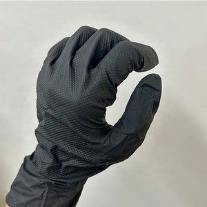 8 Mil Industrielle Schwarz-Orange Nitrilhandschuhe für Garagenarbeiten und Autoreparaturen – Mechaniker-Diamant-Arbeitshandschuhe mit individuellem Design - Product Image 4