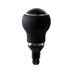 Pommeau de levier de vitesse en cuir noir, 5 ou 6 vitesses, pour transmission manuelle, design ergonomique pour Seat - Product Image 1