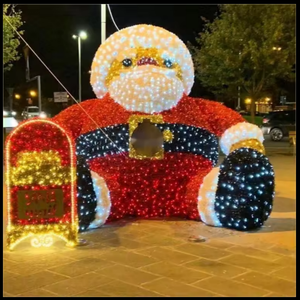 ไฟประดับตกแต่งคริสต์มาสกลางแจ้งแบบ LED ขนาดใหญ่ ลายซานต้าคลอส - Product Image 4