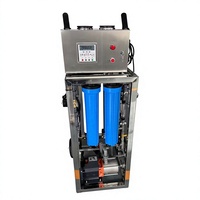 Machine de traitement d'eau RO portable à roues, structure robuste, 500L/H, installation mobile sur chariot, pour travaux miniers et géologiques en extérieur