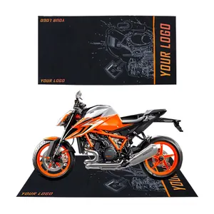 Tapis de moto de course personnalisé, tapis de Garage, entraîneur de vélo, tapis de fosse en caoutchouc