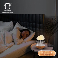 Diffuseur d'humidificateur nuage de pluie domestique mignon conforme CE ROHS 280ml veilleuse arôme huile essentielle prise américaine garantie 1 an