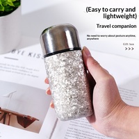 Mug isotherme compact en titane pur, motif fleur de glace, élégant, performance thermique de 6 à 12 heures, pour hommes et femmes