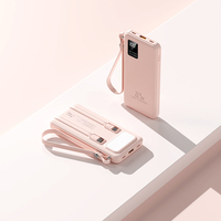 Prêt à expédier : Powerbank 45W à charge ultra-rapide 20000 mAh avec lampe torche portable, Power Banks 30000 mAh avec câbles intégrés pour iPhone 16