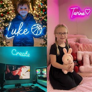 Luz LED de Neón Personalizada, Decoración de Pared con Atenuación Gradual e Impermeabilidad IPX3 para Bodas, Fiestas, Hogar y Negocios - Product Image 2