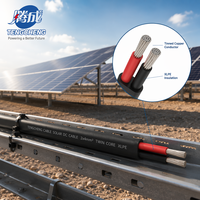Câble solaire flexible CE homologué pour usage industriel, double cœur 2C 4mm 6mm, isolé XLPO, Pv1-f DC IP67, pour appareils électroménagers et construction