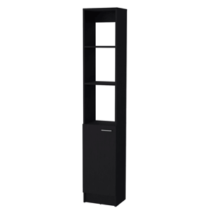 Mueble de baño de 1 puerta de lino negro DB - Product Image 3