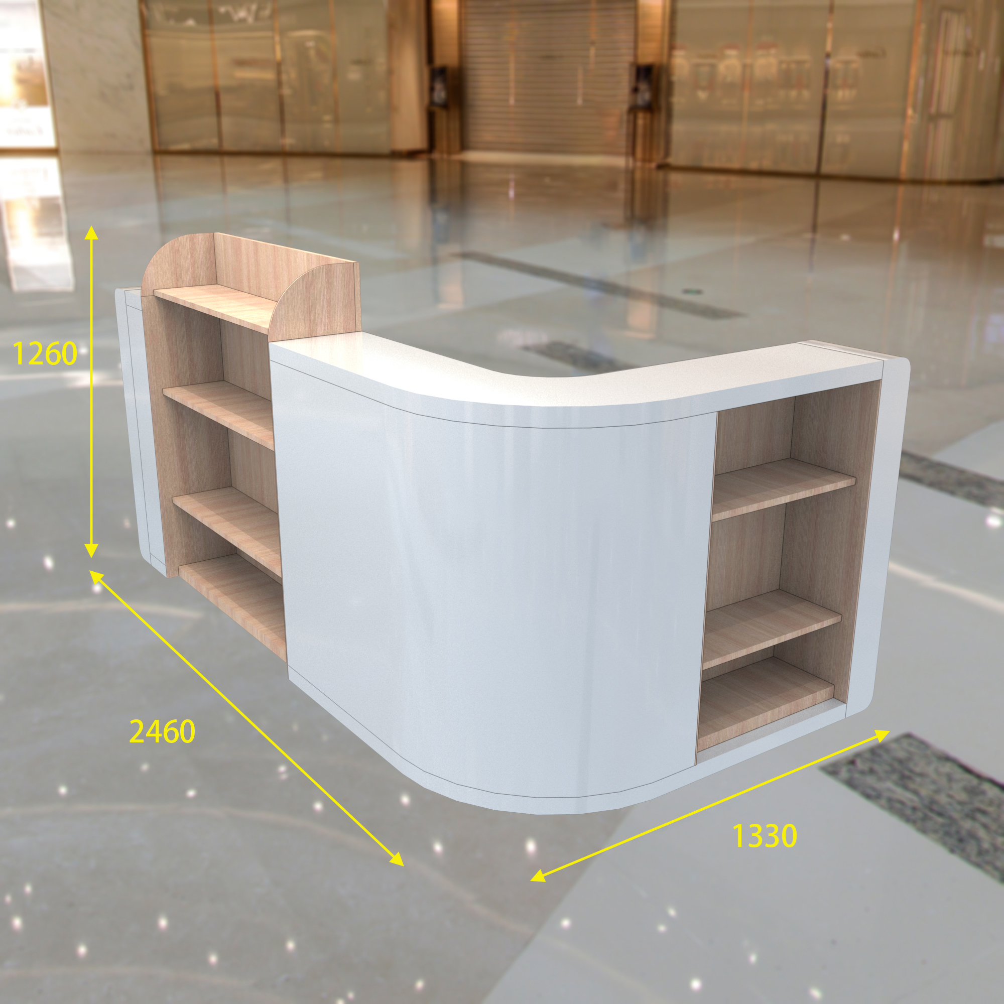 レジカウンター　高級 テンポ レジカウンター W600 オーク RFTRC-60OA | オフィス