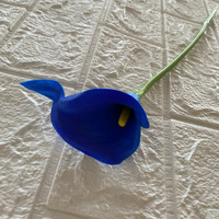 Fleurs artificielles de calla à tige unique de haute qualité, différentes couleurs, toucher réel, 33 cm, pour la maison, le bureau, les mariages, les remises de diplômes, Pâques