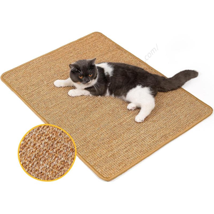 Tapis griffoir en sisal naturel en gros, avec autocollants magiques adhésifs pour le sol - Product Image 1
