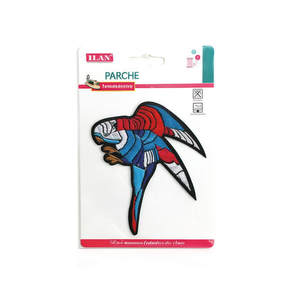 Applicazione termoadesiva Ilan Patch con disegno di pappagallo 9,5x11,5 cm per abbigliamento - Product Image 2