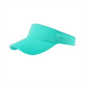 Visera Ajustable Turquesa con Borde Curvo, Malla Transpirable en la Parte Trasera, Unisex, para Exteriores, Primavera/Verano, Gorra para Adultos - Product Image 1