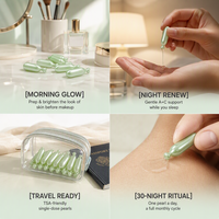 Capsules de sérum visage régénérant au rétinol et à la vitamine C personnalisées OEM pour peaux ternes et irrégulières, perles lissantes pour le soin du visage, produits de soin de la peau
