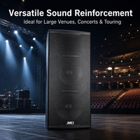 Speaker Profesional Pasif KP-215 Dual 15 Inch 900W AES 139dB Peak untuk Sistem Suara Restoran, Auditorium, dan Acara