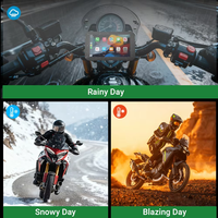 Aoocci C3 Pro Layar Sentuh HD 5 Inci untuk Sepeda Motor dengan Carplay, TPMS, Android Auto Nirkabel, dan IP67 untuk Pengendara Motor
