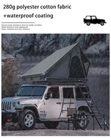 Tente de toit rigide triangulaire personnalisée pour 2-3 personnes, imperméable, pour camping familial en SUV tout-terrain