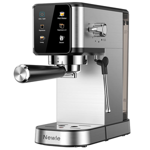 Cafetera Italiana Newle, Cafetera Espresso Profesional Digital, 20 Bares, Molinillo Integrado, Doble Taza, Espumador de Leche, Latte, <span class=keywords><strong>Cappuccino</strong></span> - Product Image 3