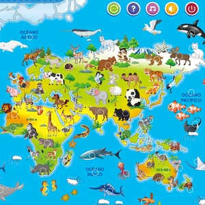 Tapete <span class=keywords><strong>de</strong></span> Aprendizaje del Español, <span class=keywords><strong>Mapa</strong></span> del Mundo Animal para Niños, Tapete <span class=keywords><strong>de</strong></span> Aprendizaje <span class=keywords><strong>de</strong></span> Idiomas - Product Image 3