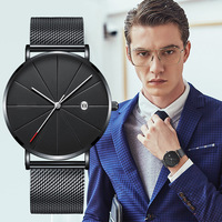 Montre décontractée ultra-mince pour hommes et femmes de vente chaude sans seconde main, montre à quartz à échelle minimaliste