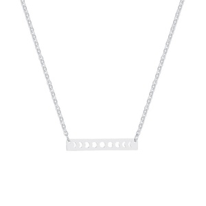 Collar de Barra Plana de Acero Inoxidable de Diseño Simple para Mujer - Product Image 2