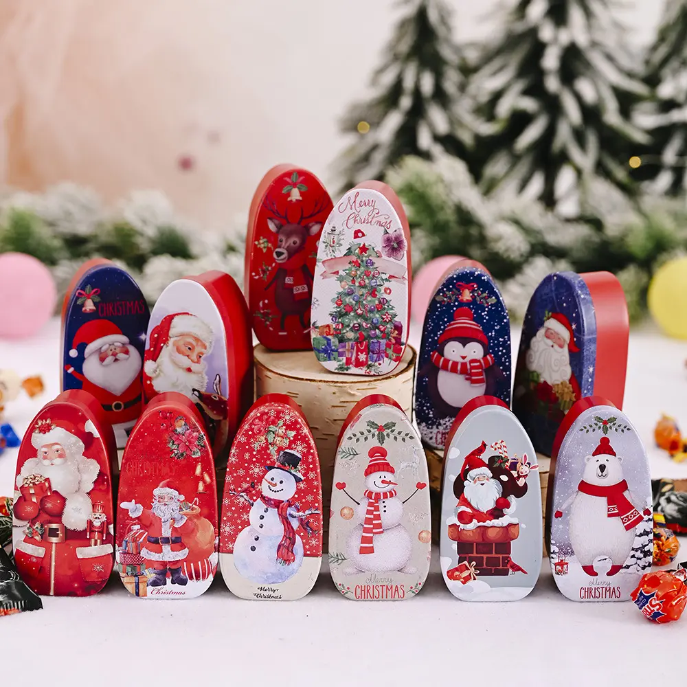 Contenitore di regalo per bambini per bambini contenitore di caramelle di natale bottiglia di immagazzinaggio sacchetto di babbo natale caramelle dolci scatola regalo di natale decorazioni Navidad 2021