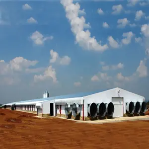 Cheap new design light prefab steel structure chicken house poultry farm building for sale