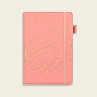 Agenda en cuir PU avec estampage à chaud doré, carnet de planification, agenda quotidien et hebdomadaire A5 avec onglets mensuels