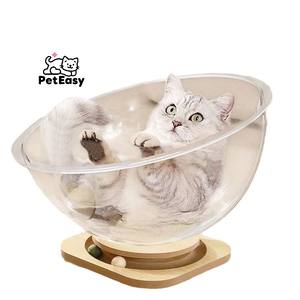 Novedad <span class=keywords><strong>de</strong></span> Verano, Accesorios <span class=keywords><strong>para</strong></span> Mascotas, Juguete Giratorio, Cápsula Espacial Redonda Ovalada, Resistente al Desgaste, Cama Duradera <span class=keywords><strong>para</strong></span> Gatos - Product Image 1