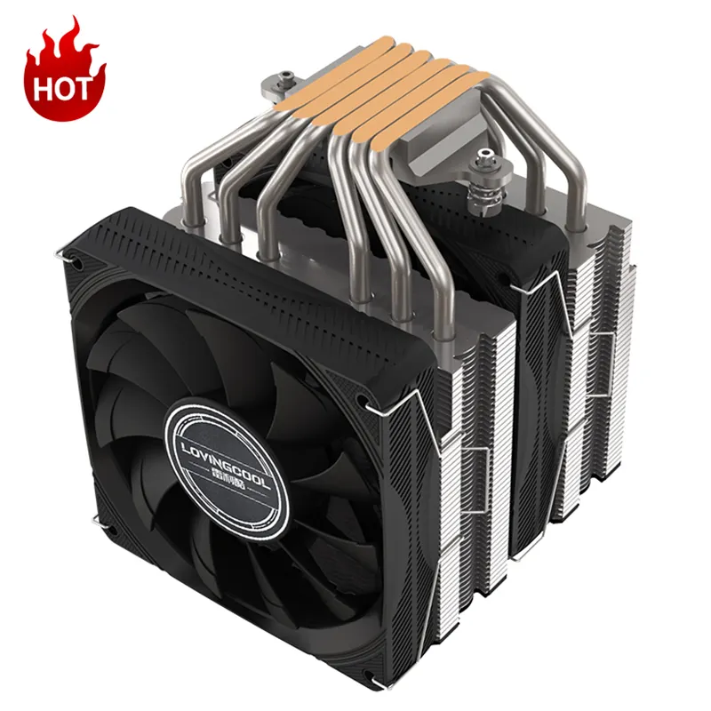 Precio de fábrica, ventilador enfriador de CPU OEM personalizado y ventilador de radiador PWM ARGB de refrigeración para computadora GPU CPU refrigeración AMD4/5 Intel 1700 1200 115X