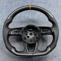 Volant en cuir et fibre de carbone pour Audi S6 S7 A4 A5 A6 A7 Q3 Q5 A3 S3 S8 R8 – Accessoire automobile très demandé
