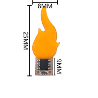 20 pièces LED à filament 3V à effet de flamme vacillante, pour décoration DIY, ampoule de lampe bougie, accessoires de diode, puce COB