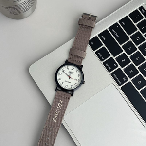 Reloj con Correa de Lona, Estilo Unisex, Ideal para Estudiantes Universitarios, Simple, Resistente al Agua, Diseño Casual Distintivo y Premium con Calendario - Product Image 4