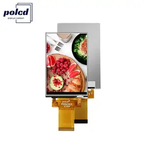 Polcd 3.5 אינץ MCU SPI ממשק ILI9488 TFT LCD מסך עם מגע Resistive פנל 320*480 3.5 "IPS LCD תצוגה